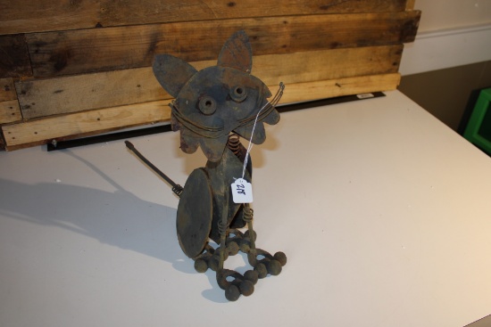 Metal Cat Statue