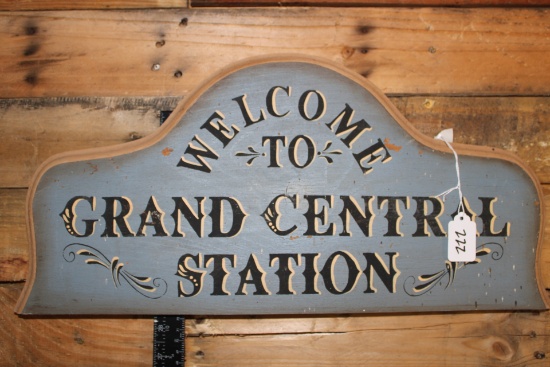 Welcome Train Station Sign