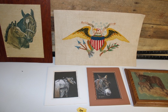 Needlework and Horse Wall Art