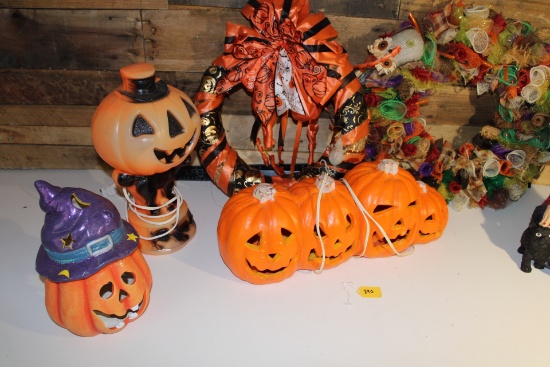 Tote Full of Halloween Fall Decorations