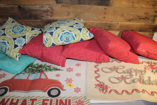 Outdoor pillows and mats