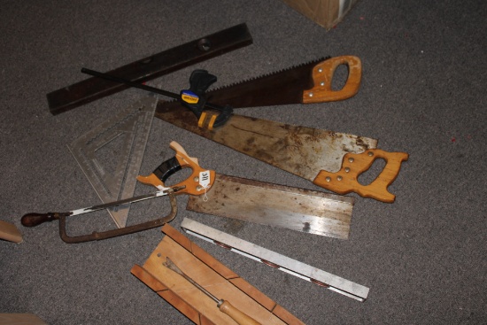 Assorted Hand Saws and Tools