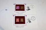 Thomas Edison and George Washington Replica Stamps