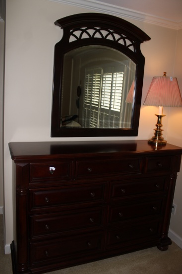 Eight Drawer Dresser and mirror