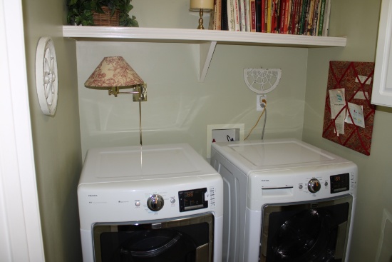 Maytag Washer and Dryer and laundry room contents