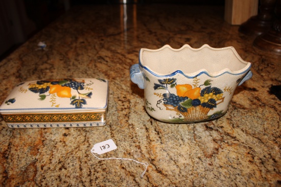 Ceramic Cannister and bowl