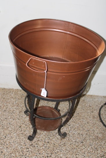 Copper Beverage Tub and Stand