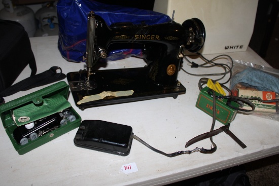 Singer Sewing Machine and Buttonholer