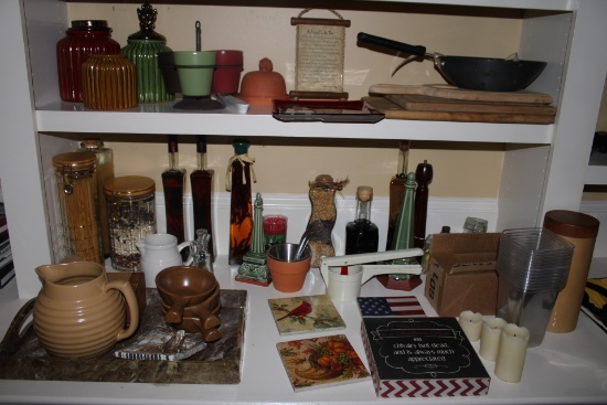 Kitchen Contents on shelfs