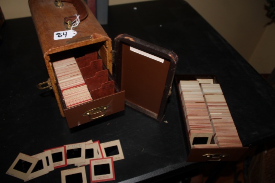 Vintage Photographic Transparencies and case.