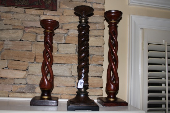 Wood Candle Pedestals