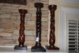 Wood Candle Pedestals