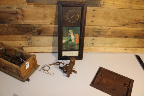 Vintage Scale, Picture,animal trap and  Cast