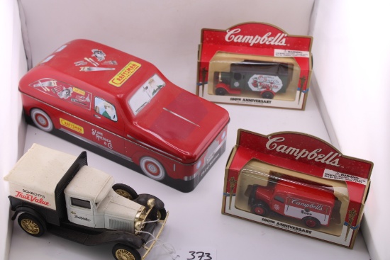 Vintage Cars, Tin, True Value, Campbells, Craftsman