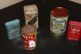 Vintage Tins. The Oil can is unopened.