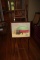 Wood Easel and original water color art on canvas by T. Lawing.