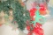 Large box full of garland and lights.