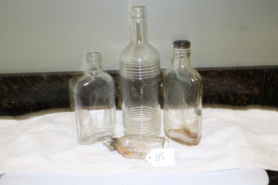 Vintage Bottles, Flasks, Etc.