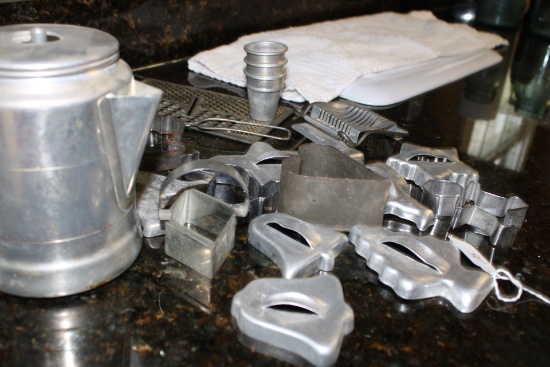 Comet Percolater, Cookie Cutters, Other Misc Kitchen Items