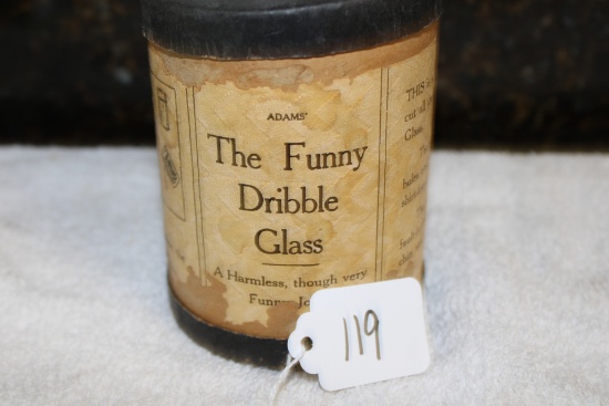 Vintage Adams Magic Dribble Glass Container
