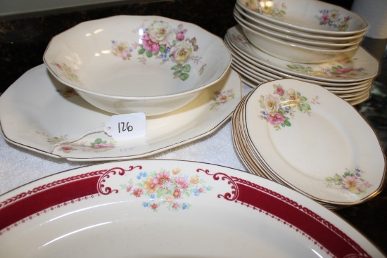 Victoria Mayflower Dinnerware China Set, Homer Laughlin Platter