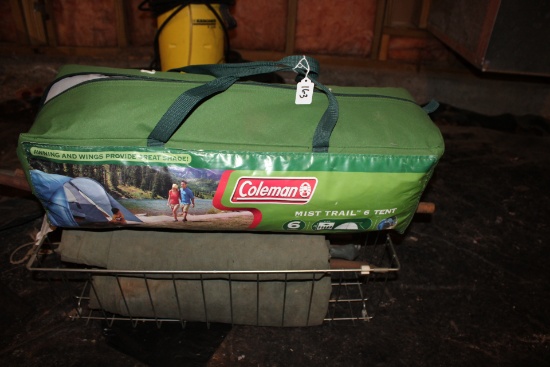 Coleman Tent, grill, stove and tarp.