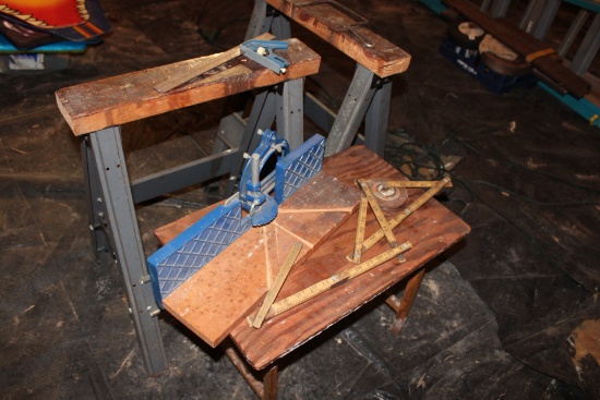 Saw Horses and other tools.