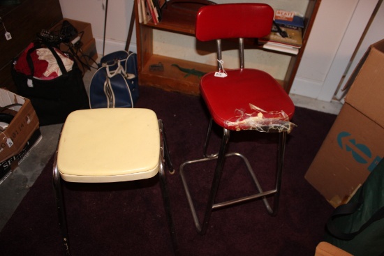 Vintage stool and chair.
