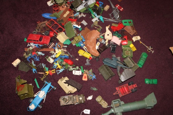 Large Collection of old plastic military toys.