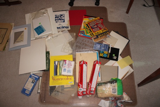 Stencils, boards, and other artist items.