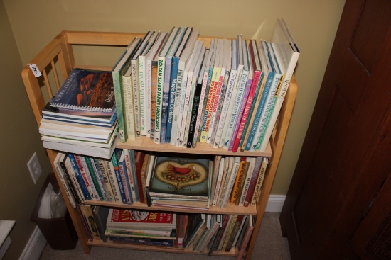 Shelf and books.