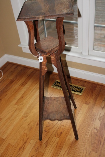 Wood plant stand. 43.5" tall.