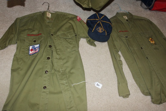 Vintage Boy Scouts Shirts and Hat.