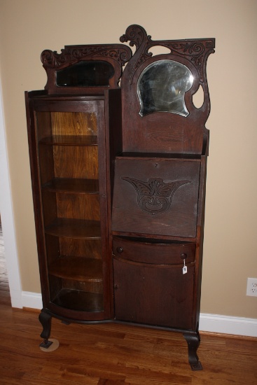 Antique Drop Front Secretary Desk.
