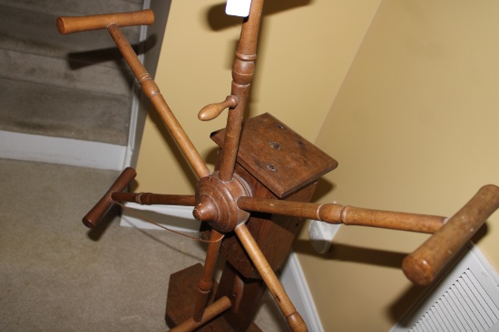 Primitive Wooden Wool Yarn Skein Winder Reel