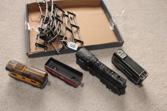 Marx Tin O Guage Train, rail cars and track