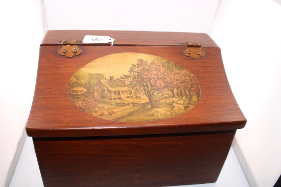 Vintage Wooden Recipe Box