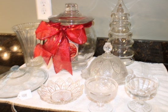 Glass Dishes with Lead Crystal Items