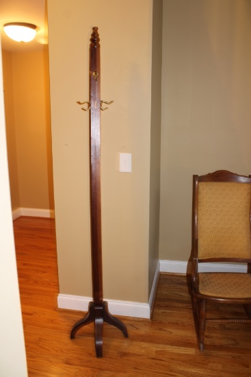 Mahogony Standing Coat Rack