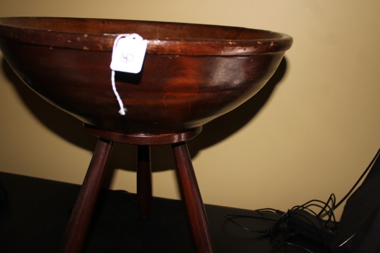 Primitive Dough Bowl on 3 Legs