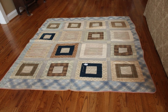 Antique Square Patchwork Quilt