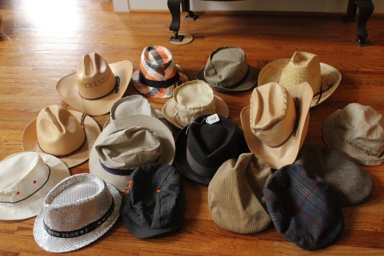 Lot of Fishing Hats, Harry Western, Vintage Newsboy
