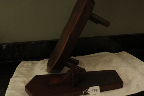 Antique Candle Wall Holder And Pine Foot Stool
