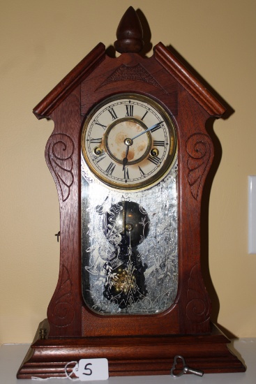 Need Details & Dims***Antique Shelf  with key