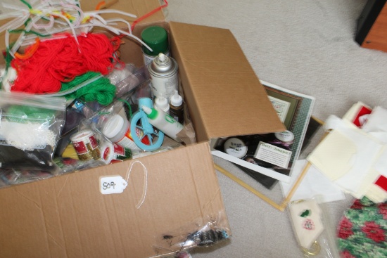 Fabric and crafting supplies.