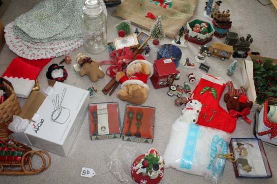 Christmas Village and other christmas items.