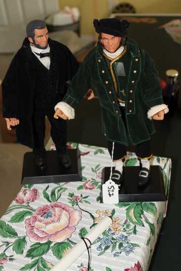 Abraham Lincoln and Benjamin Franklin Dolls