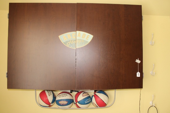 Arcade Hoops Game, golf putter and boxing glvoes