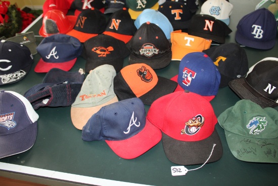 Lot of baseball hats!