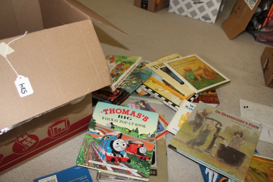 Large box full of books.